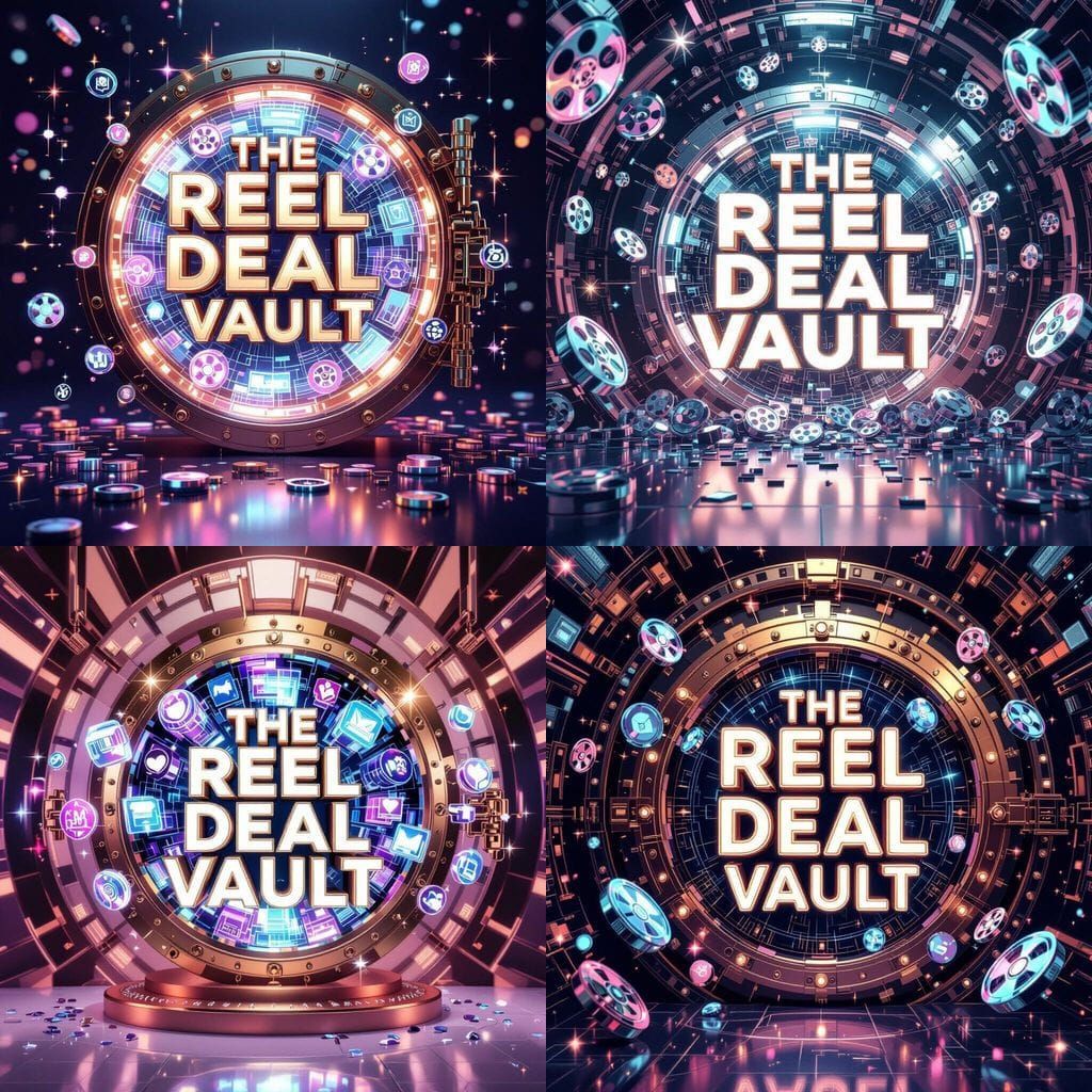 Luxury Vault of Glowing Digital Reels