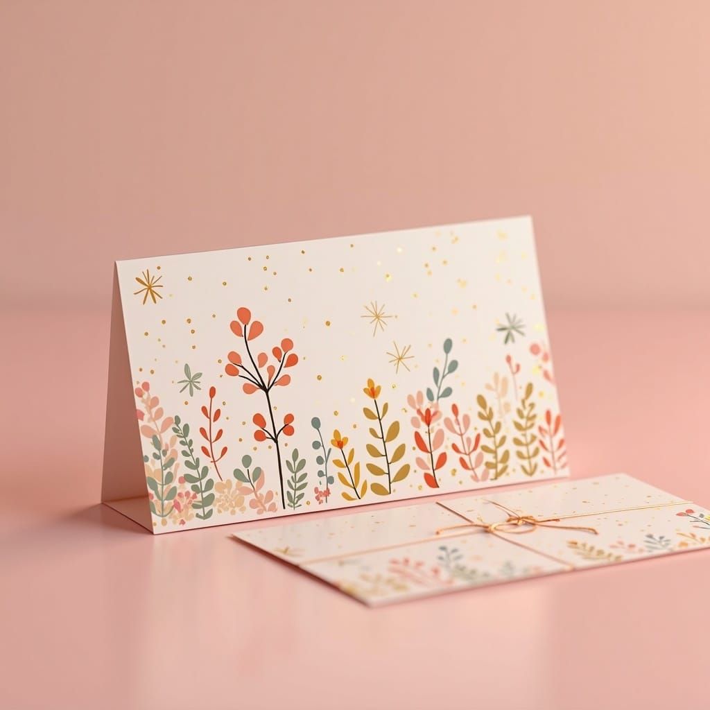 Bright Festive Gift Card in Pastel Tones