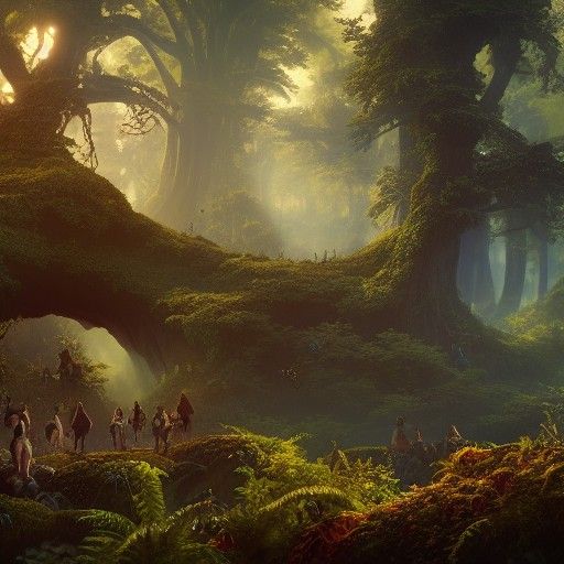 Bumble Bees and Riders in Enchanted Forest