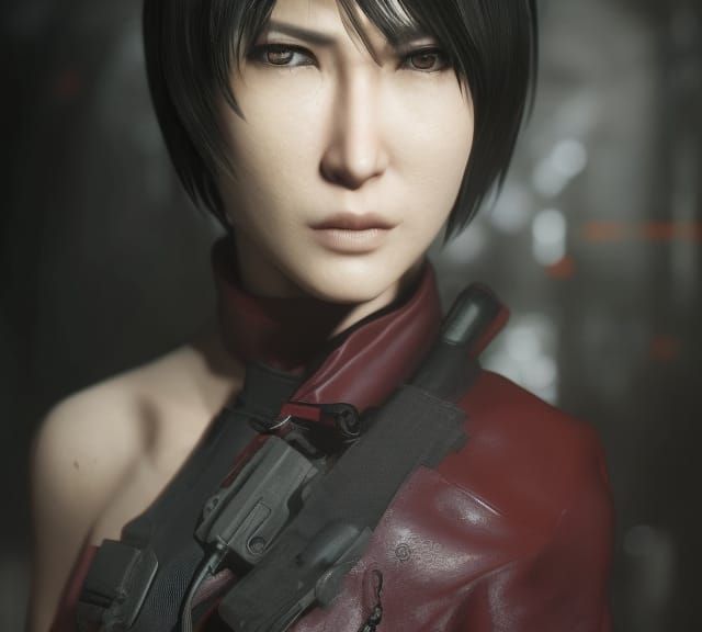 Ada Wong Pencil Sketch with Volumetric Lighting