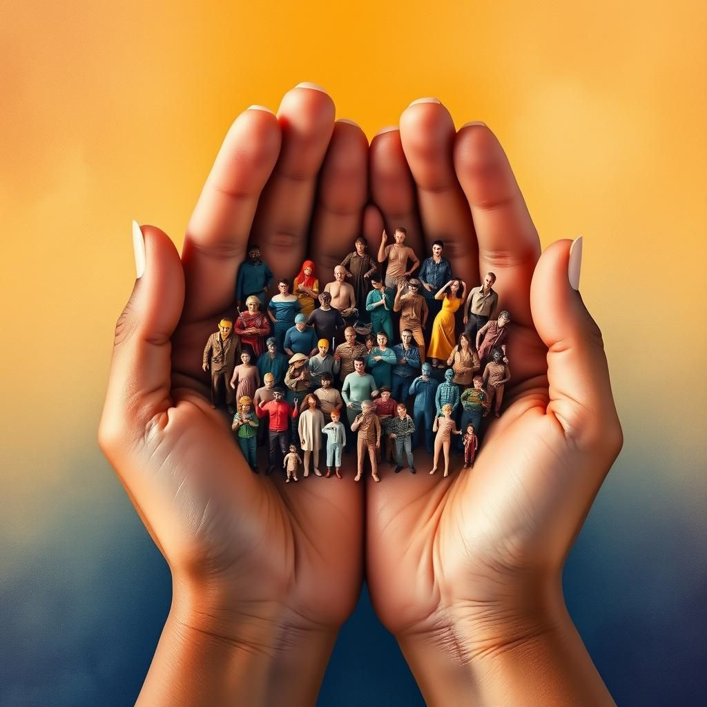 Hands Holding Humanity: A Symbol of Support