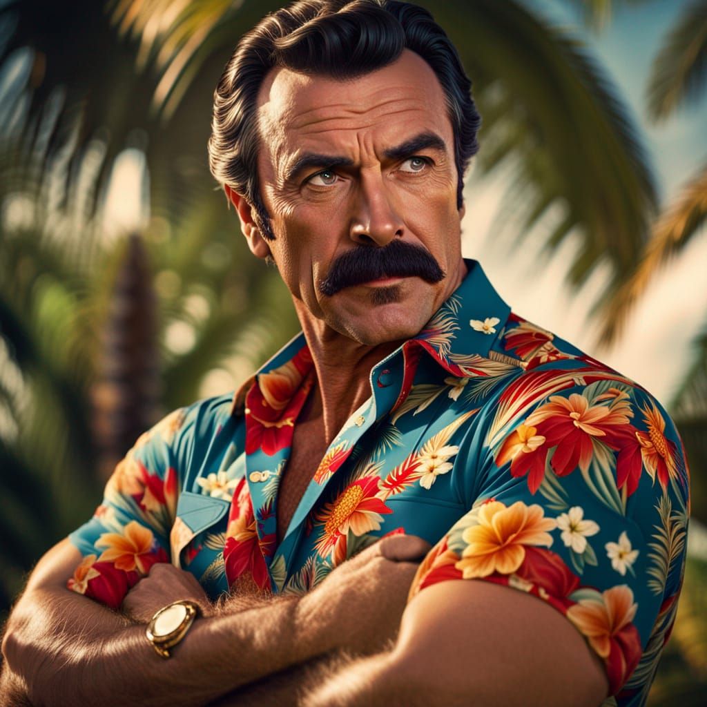 Tom Selleck as Magnum P.I. in Hawaii, 8K
