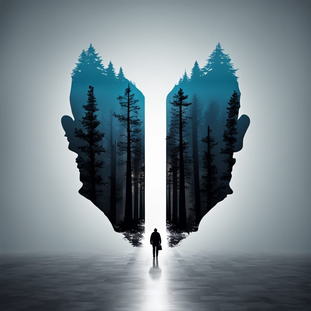 Surreal Silhouette in Symmetrical Harmony