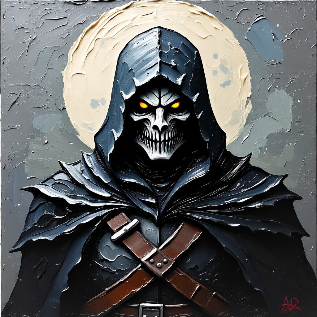 Grimdark Image Generated in Impasto Style