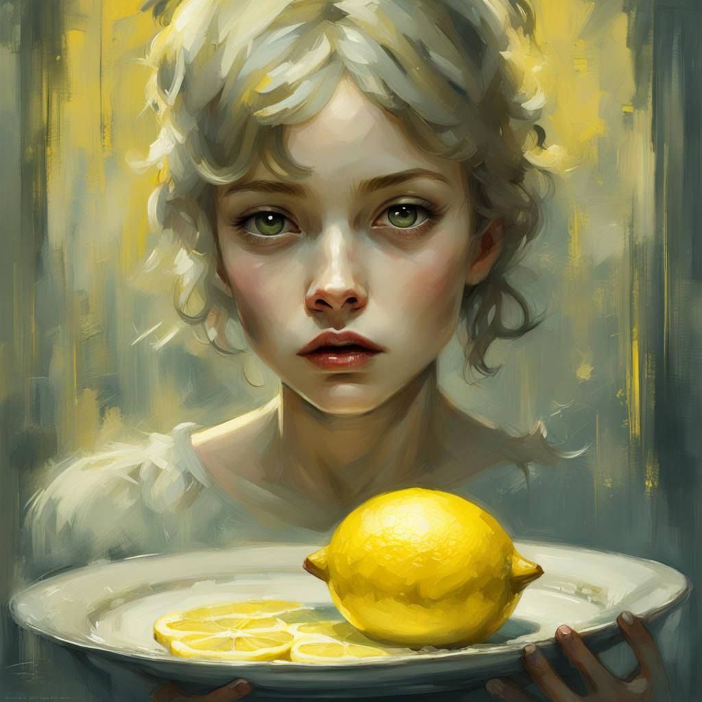 Cute Lemon Tart in Complex Digital Art Style