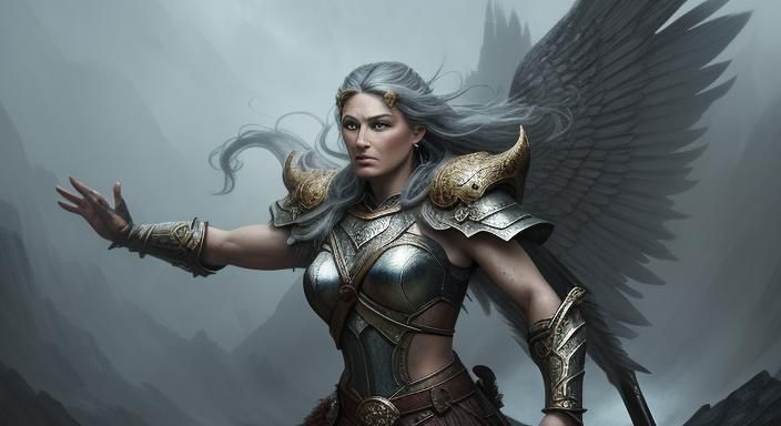 Viking Valkyrie Symphony: Fantasy Art in Oil