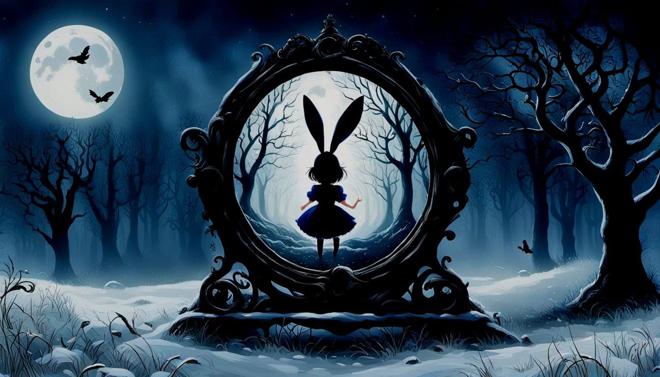 Surreal Dreamscape Unveiled in Midnight Reflection