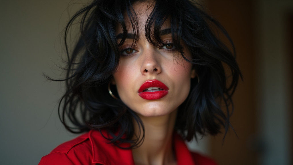 Serene Algerian Beauty in High-Fashion Chic