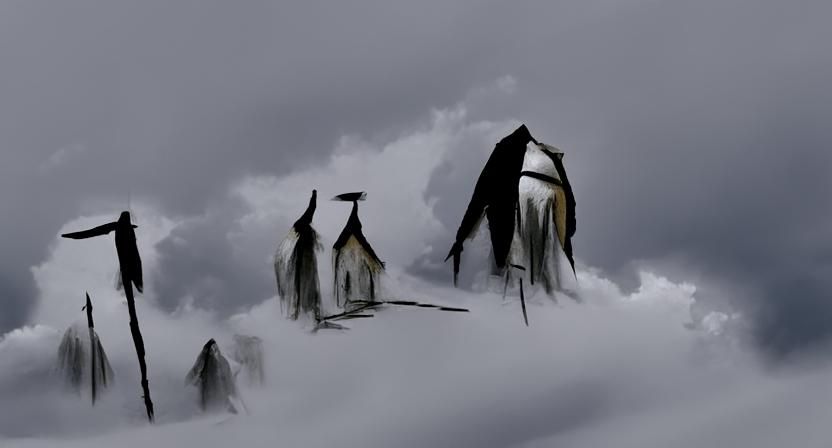 Penguin Grim Reaper in Baroque Style