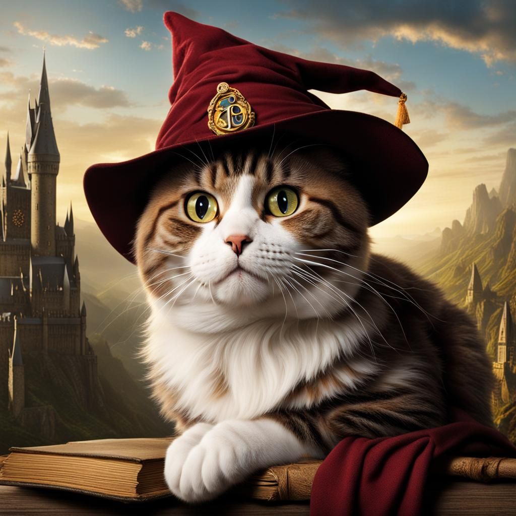 Magical Cat in a Harry Potter/LOTR World