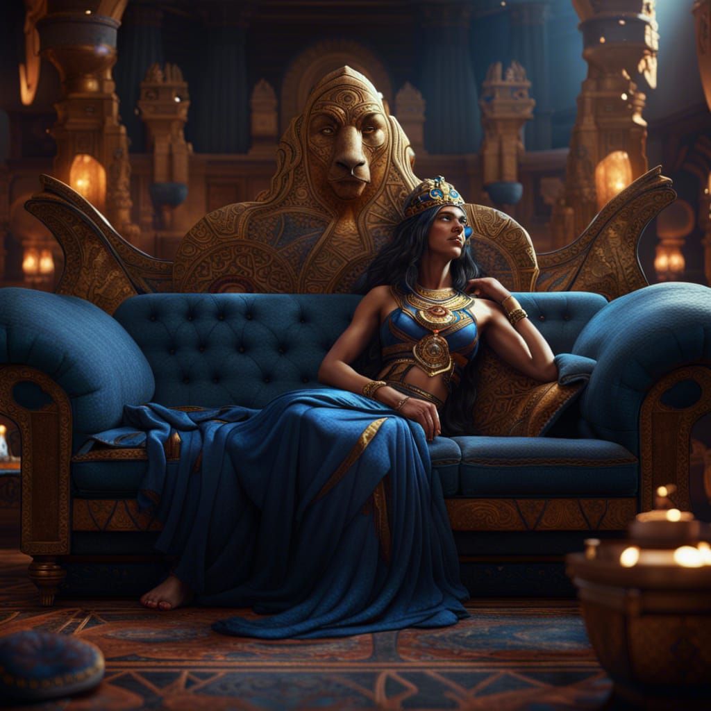 Goddess Ishtar: Detailed Matte Painting in Unreal Engine 5