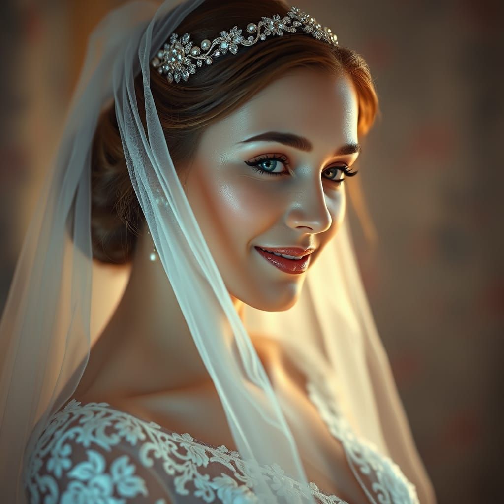 Surreal Bridal Portrait in Classical Style