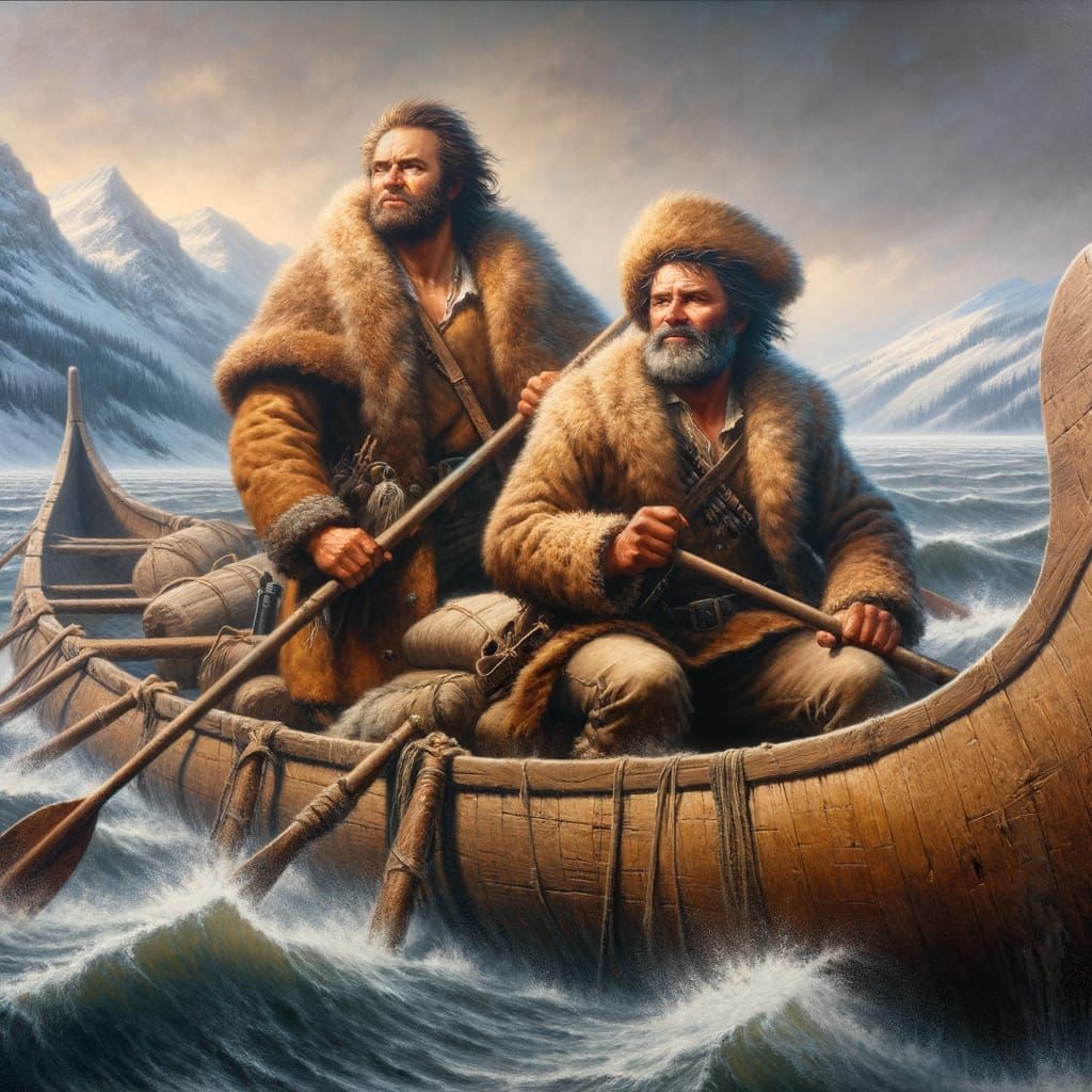 Explorers Reach the Pacific: An Oil Painting