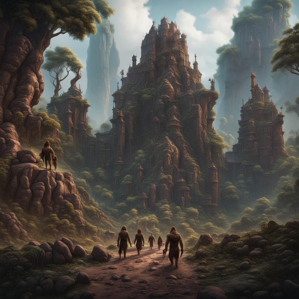 Fantastical Hominoids in Detailed Matte Painting