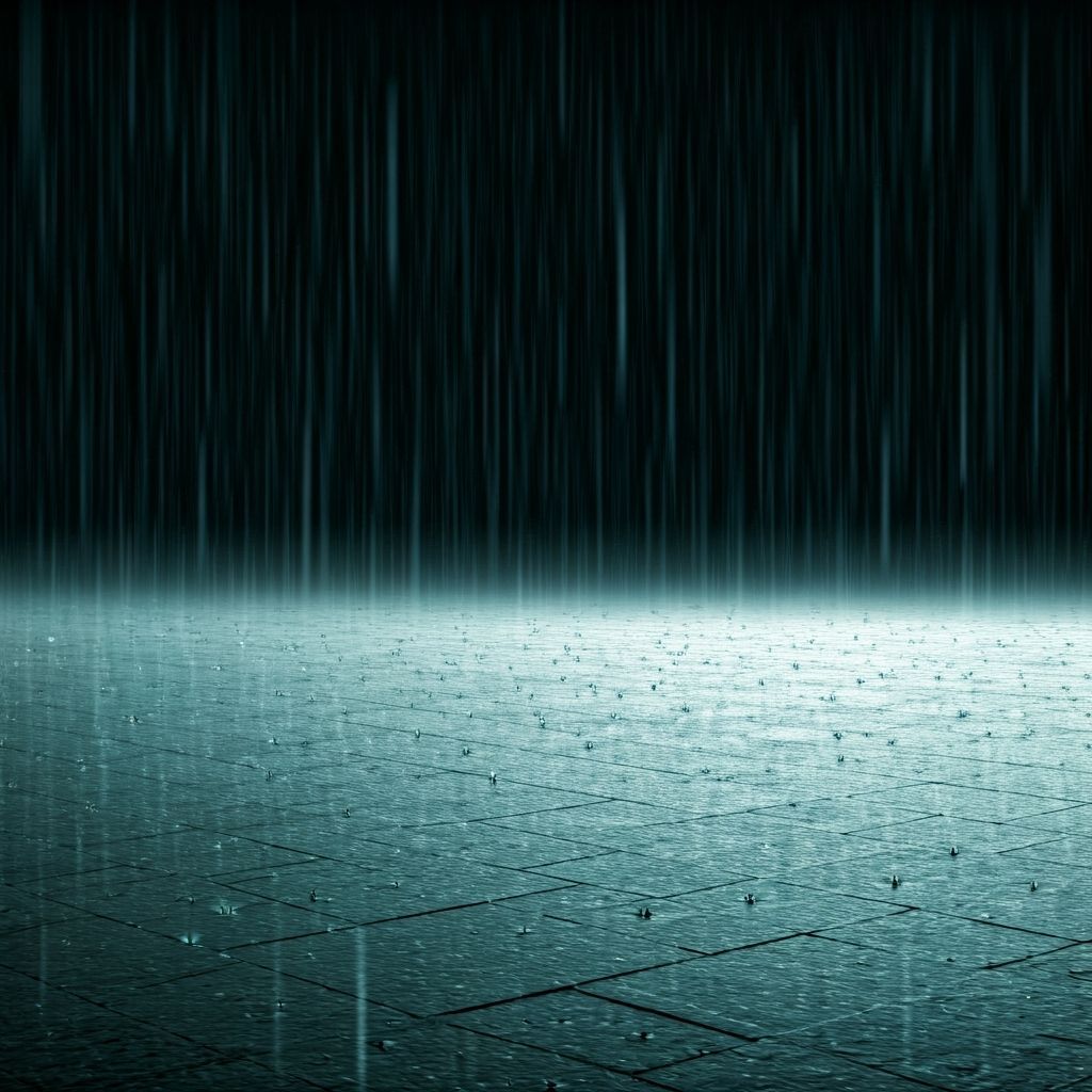rain falling softly