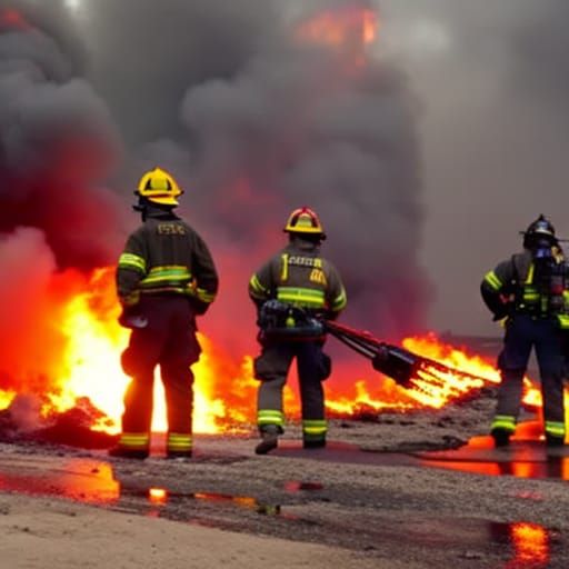 Firefighting Crew Extinguishes San Diego Fire