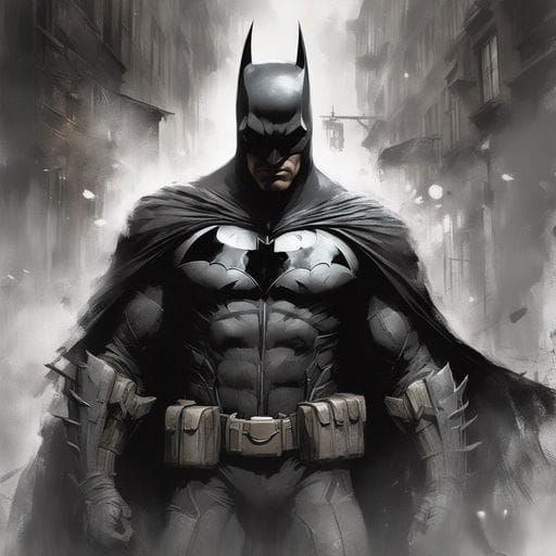 Batman in 1940s Gotham, Dark and Detailed
