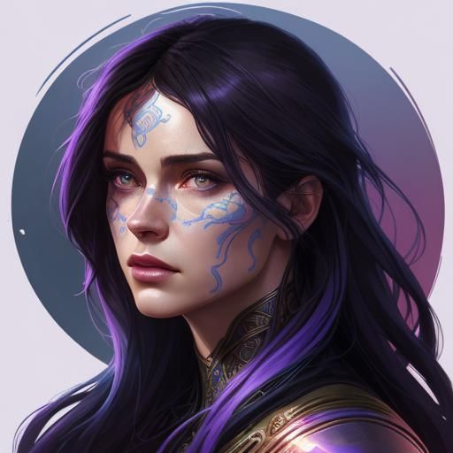 Jessica Jones Portrait in Art Nouveau Style