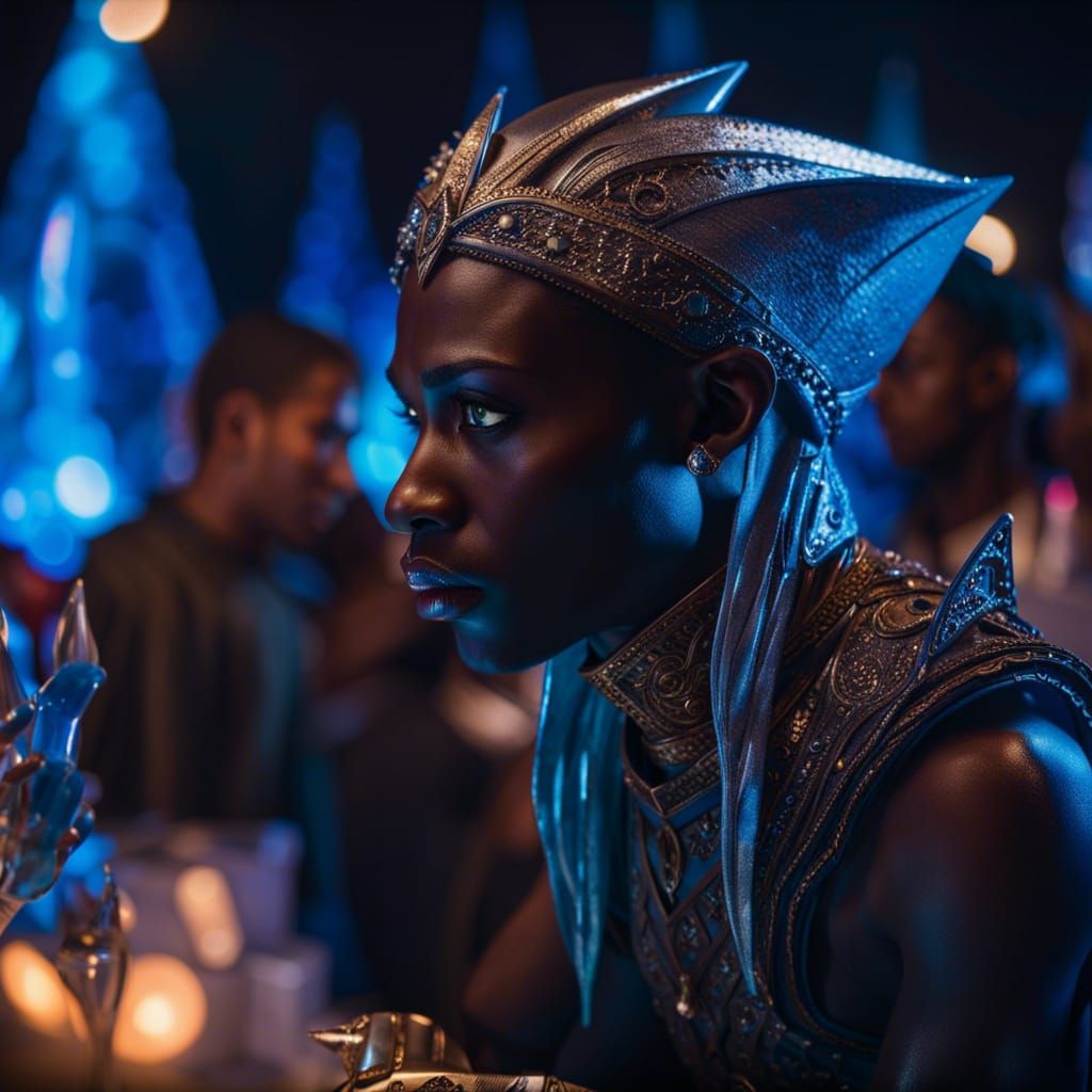 Fantasy Elf Banquet with Ice Sculptures