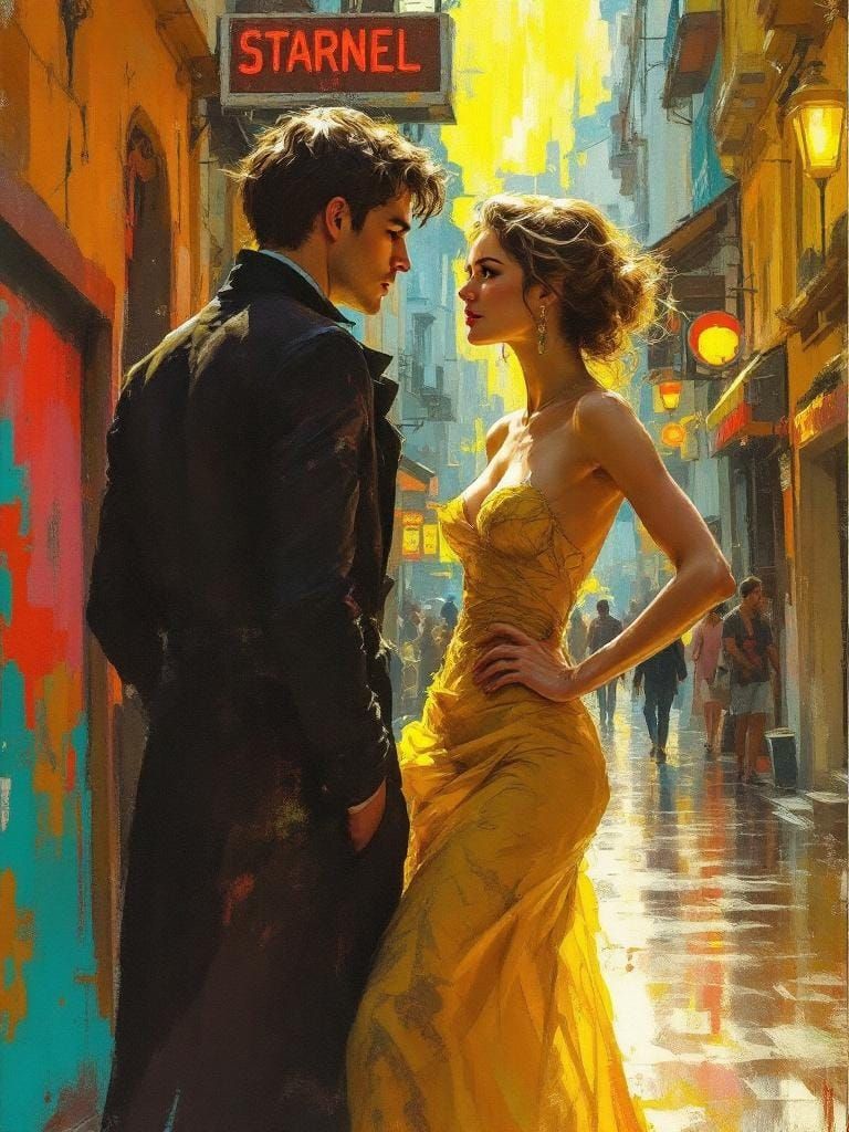 Istanbul Figure Study in Pulp Sci-Fi Style