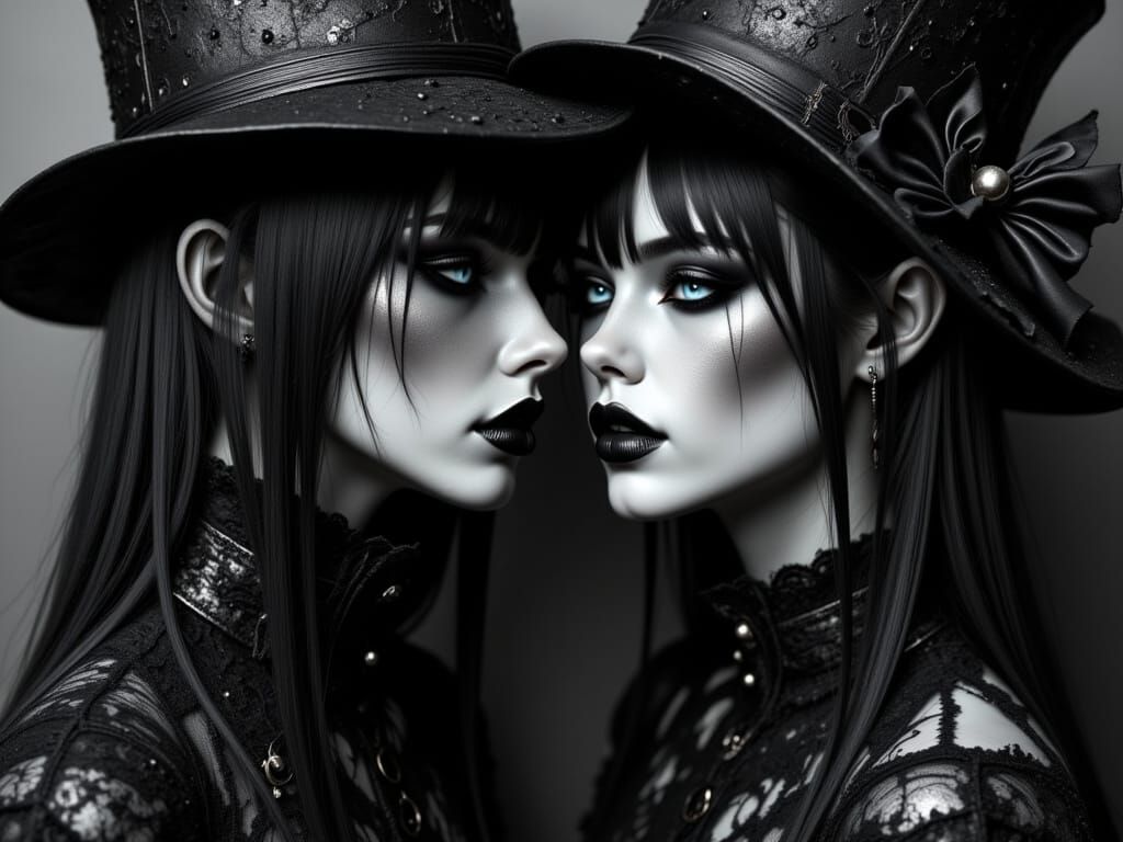 androgynous gothic couple
