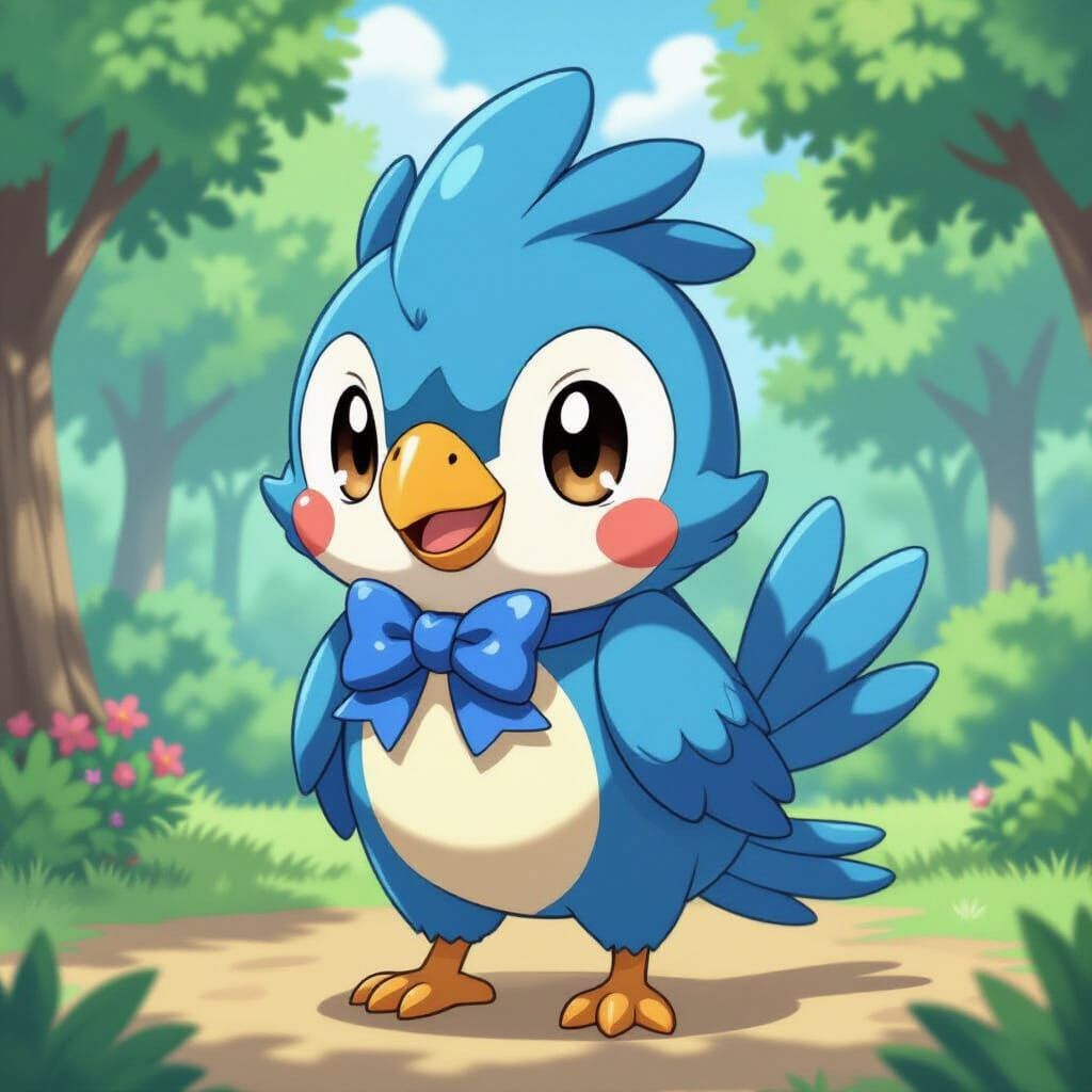 Parfriend: A Loyal Parrot Pokémon with Blue Plumage