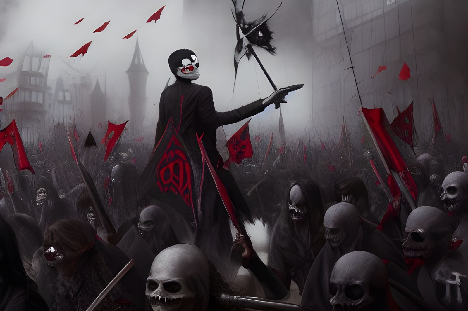 Ghoulish Black Parade Concept Art in 8K
