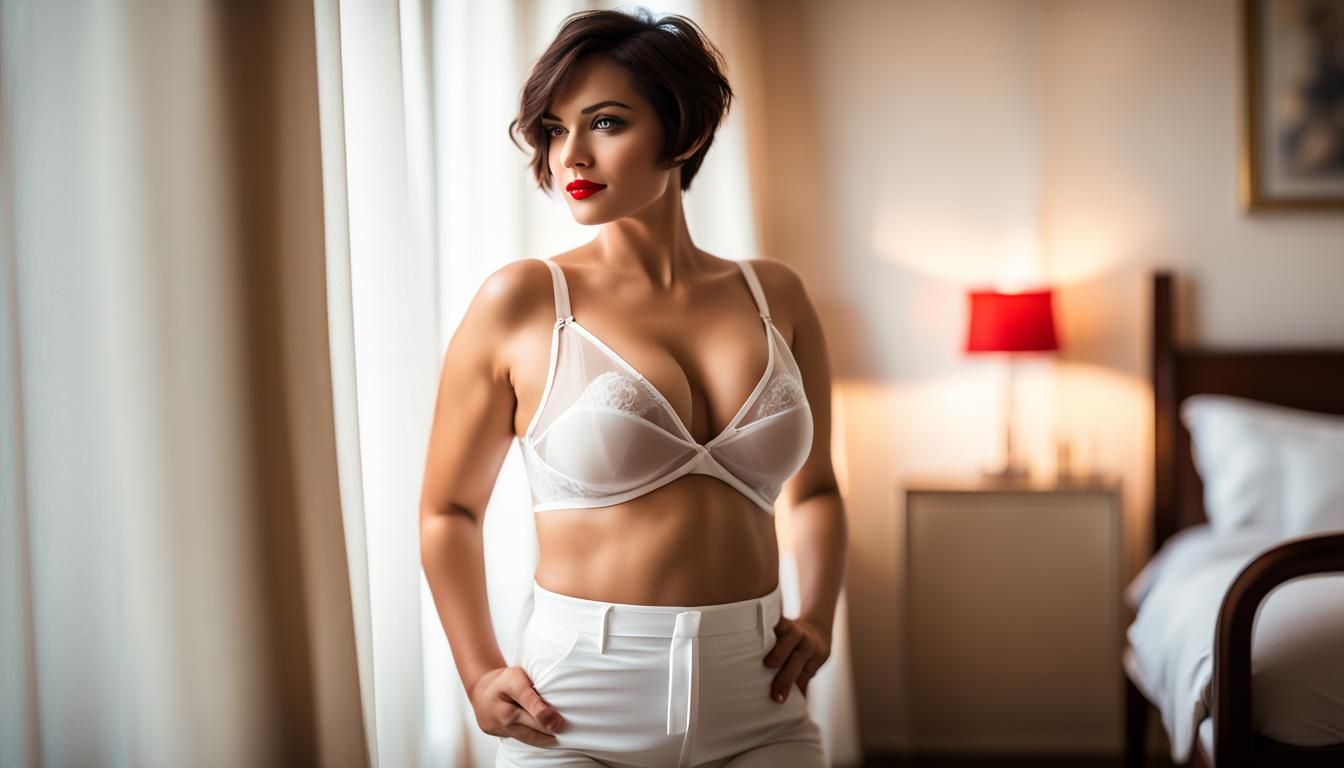 Sensual Brunette in Lingerie, Professional Photography