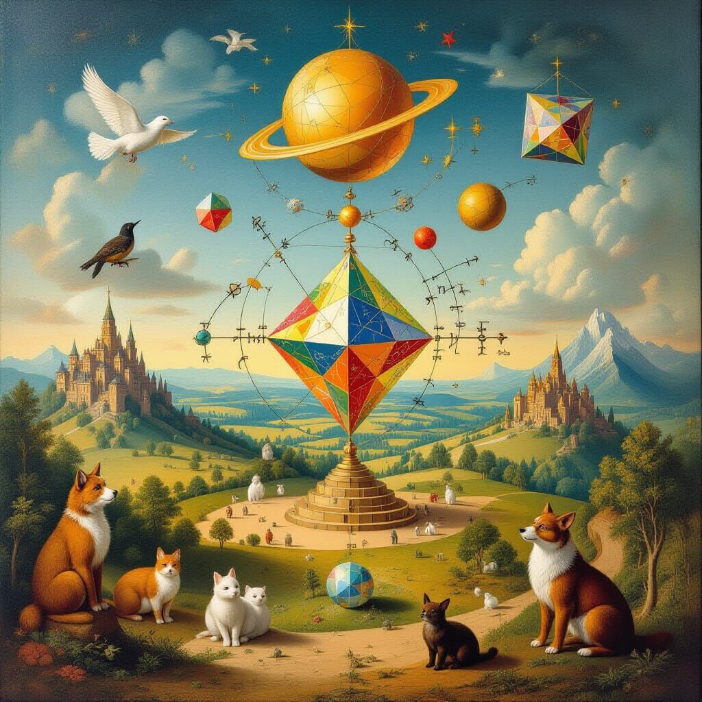 Surreal Mathematical Equations in Hyperrealistic Oil Paintin...