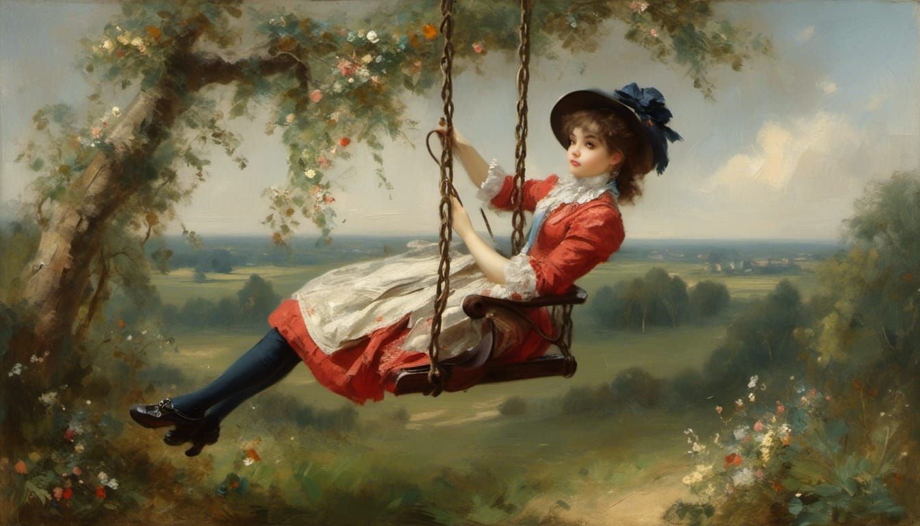 18th Century Girl on a Swing