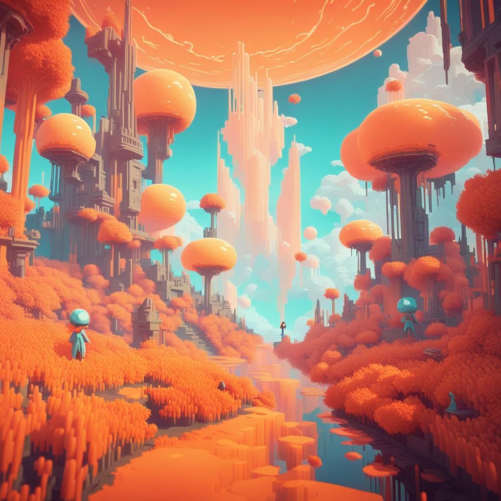 Heavenly Dreamscape: 8-Bit Meets Organic Fantasy