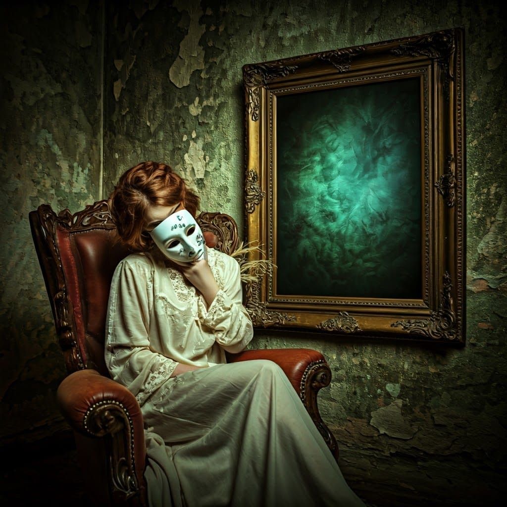 Mystical Beauty in Gilded Frame: A Gothic Fantasy