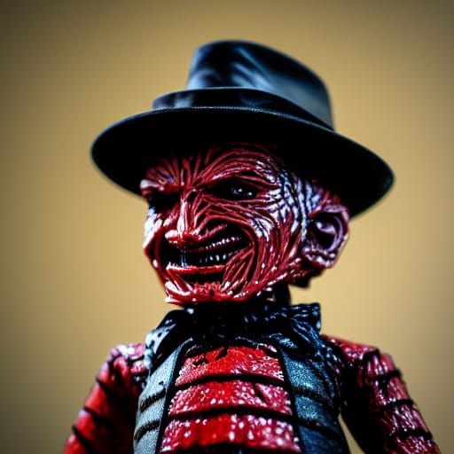 Freddy Krueger Bobblehead in Photorealistic Style
