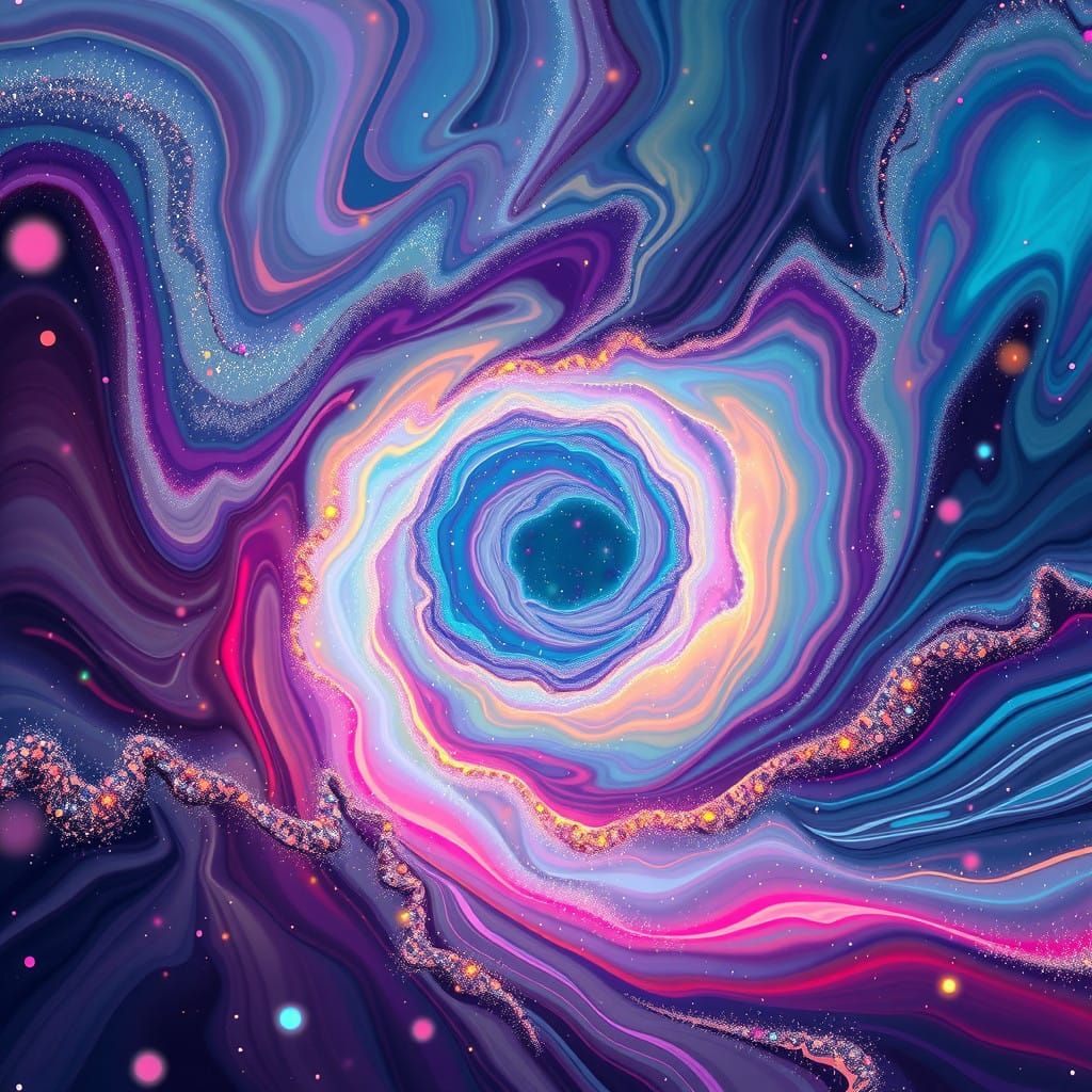 Cosmic Reality Distortion in Neon Dreamscape