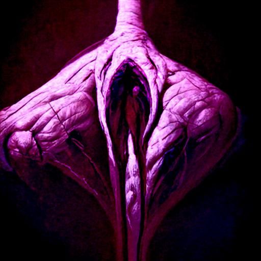 Sinister Veins and Anatomical Forms in Dark Fantasy Style