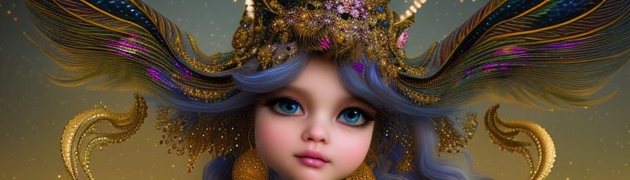 Magical Filigree Figure in Pearlescent Hues