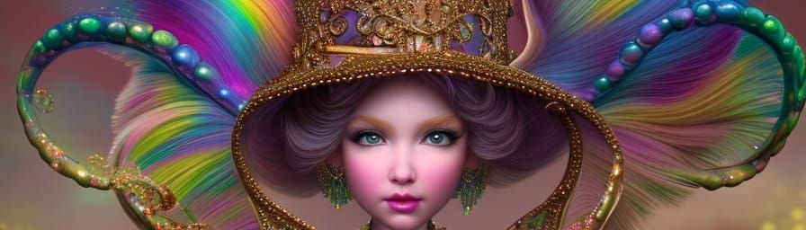 Magical Pearlescent Filigree in Hyperdetailed CGI Style