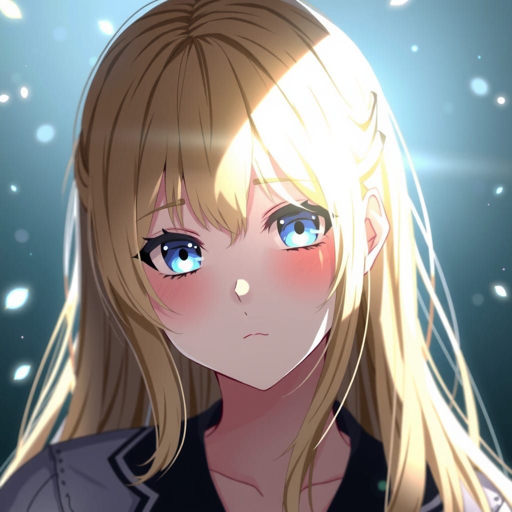 Breathtaking Anime Goddess Shines with Radiant Light