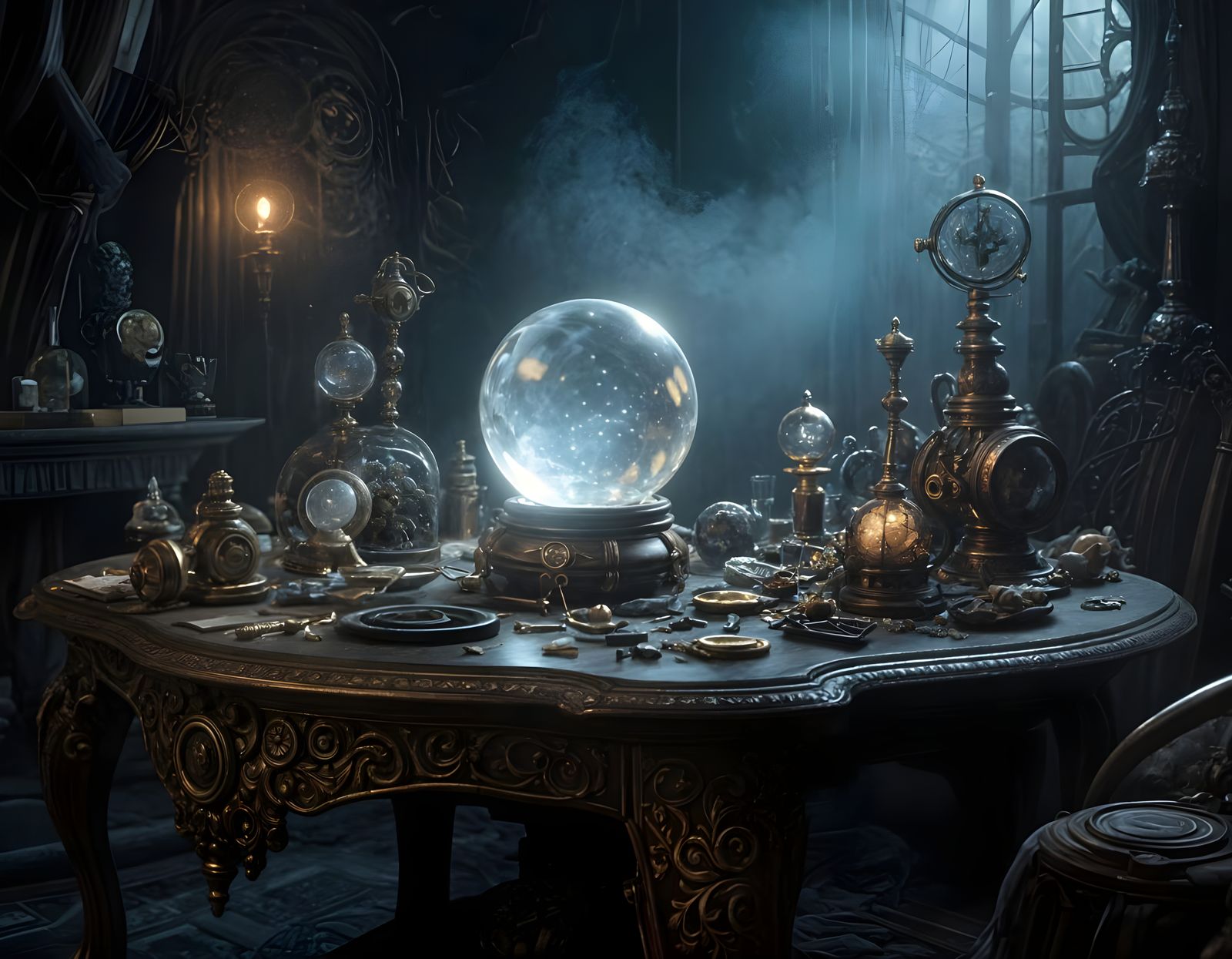 Crystal Ball in Wizard's Study