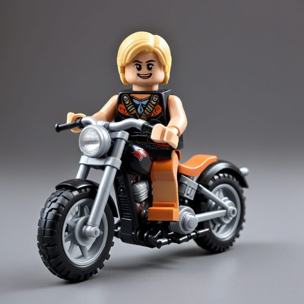 He-Man Lego Biker in 1950s Style