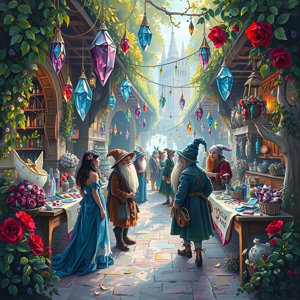 Fairies and Dwarves at Crystal Rose Market