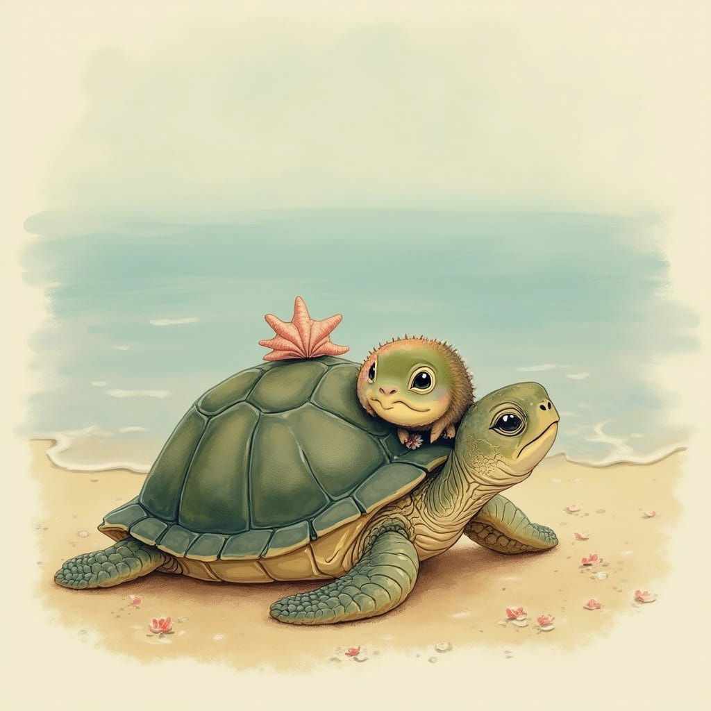 Adorable Baby Turtle Reunion with Mother