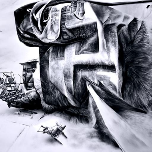 World War 2: Hyperdetailed Charcoal Drawing