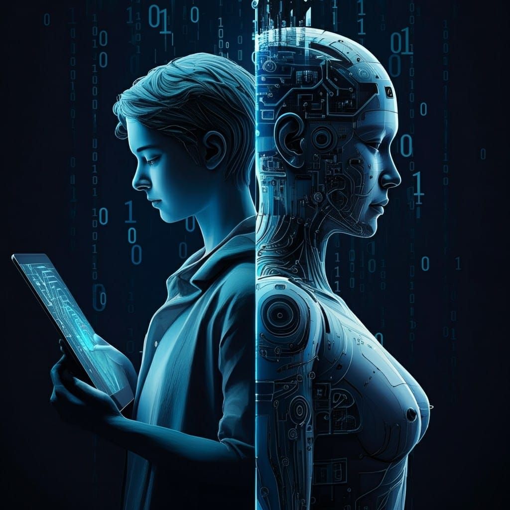 AI Dialogues in Clean Futuristic Style