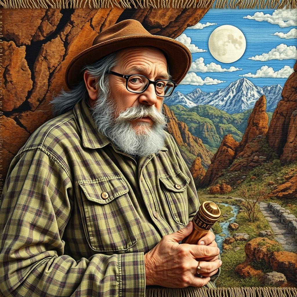 (Woven tapestry surrealism) Geo