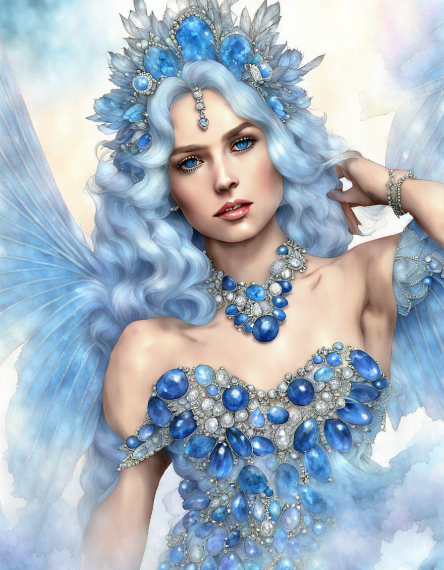 Sinful Gemstone Art in Blue Acid