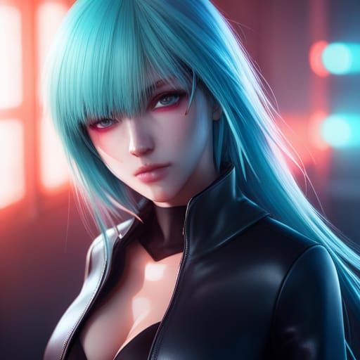 Anime Woman 3D Render in Fantasy Art Style
