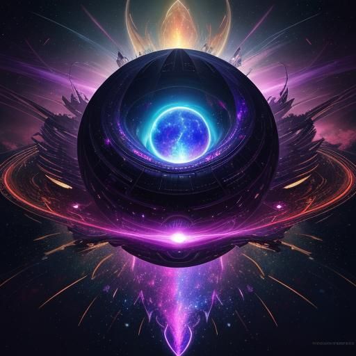 Rainbow Omega Overlord Dominates Galaxy in Cosmic Art