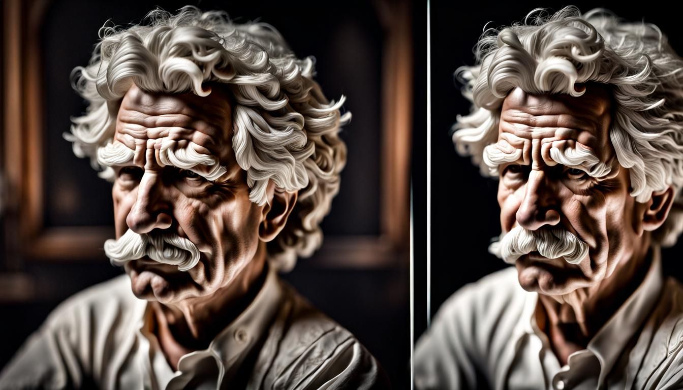 Hyperrealistic Portrait of Mark Twain