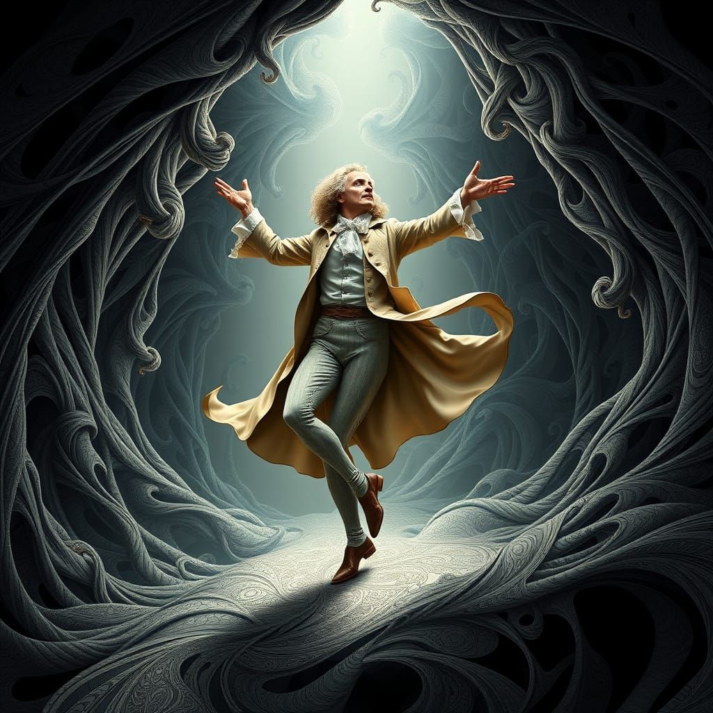 Jean de la Fontaine in Abstract Fractal Art